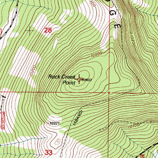 Topographic Map of Rock Creek Point, WY