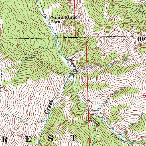 Topographic Map of Slaughter Creek, WY