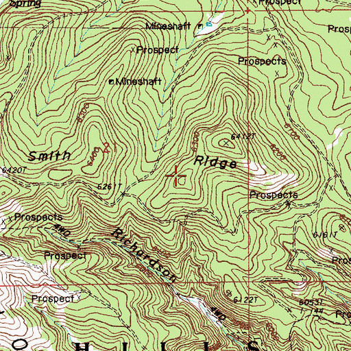 Topographic Map of Smith Ridge, WY
