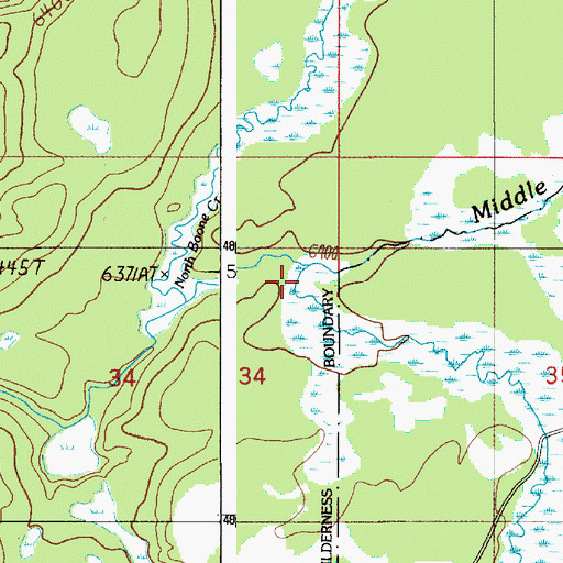 Topographic Map of South Boone Creek, WY