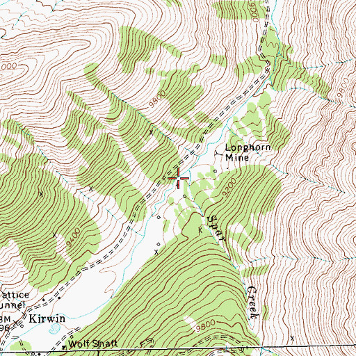 Topographic Map of Spar Creek, WY