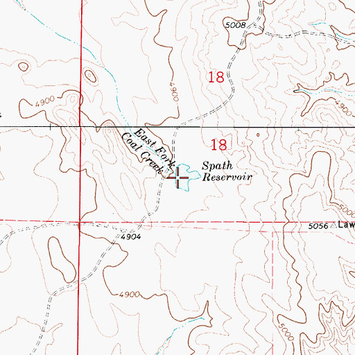 Topographic Map of Spath Reservoir, WY