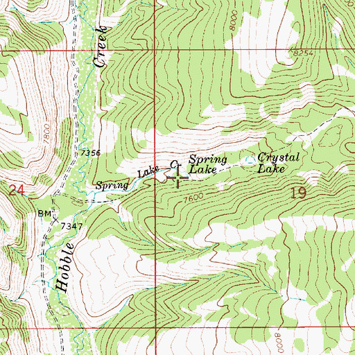 Topographic Map of Spring Lake, WY