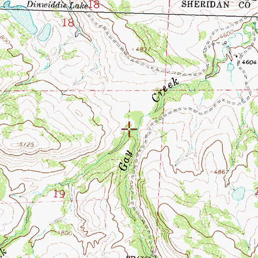 Topographic Map of Stockade Creek, WY