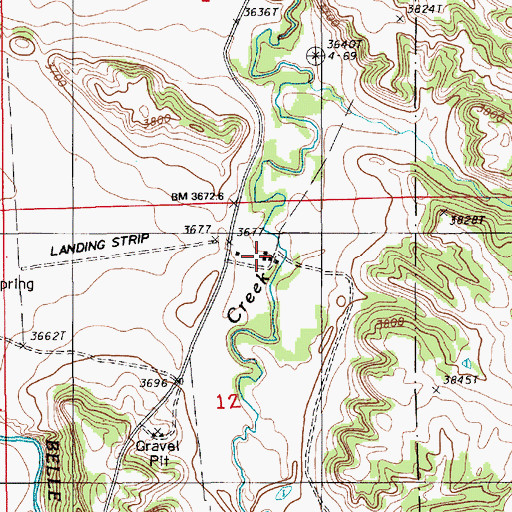 Topographic Map of T Cross T Ranch, WY