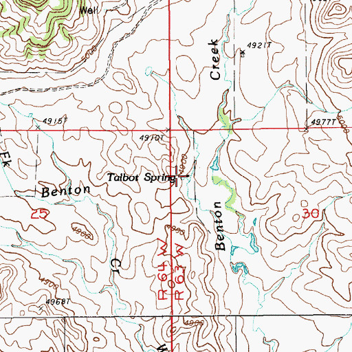 Topographic Map of Talbot Spring, WY