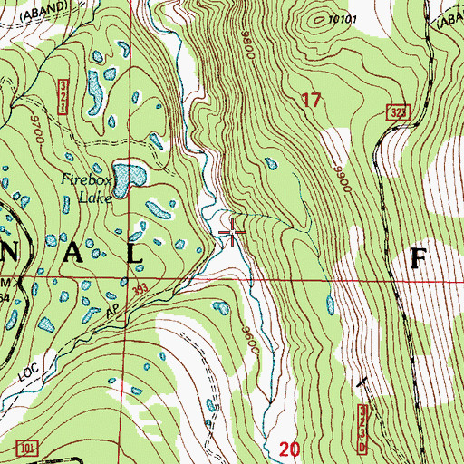 Topographic Map of Trail Creek, WY