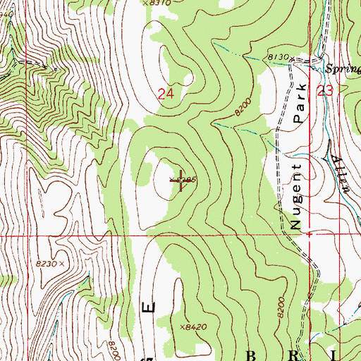 Topographic Map of Tunp Range, WY