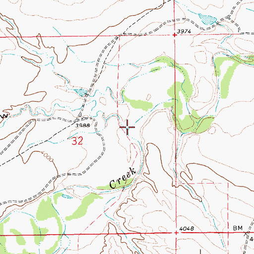 Topographic Map of Turner Draw, WY