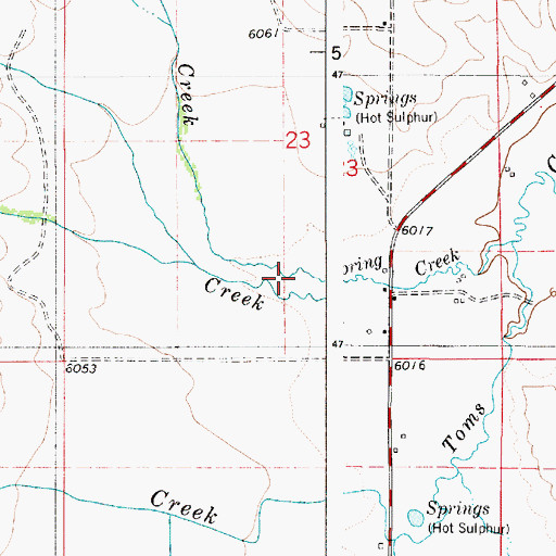 Topographic Map of Water Canyon, WY