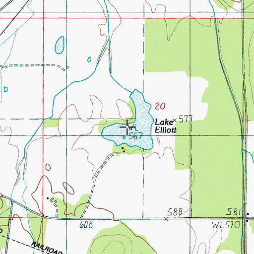 Topographic Map of Pond Springs, AL