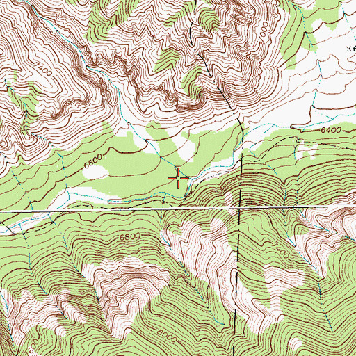 Topographic Map of Yellow Creek, WY