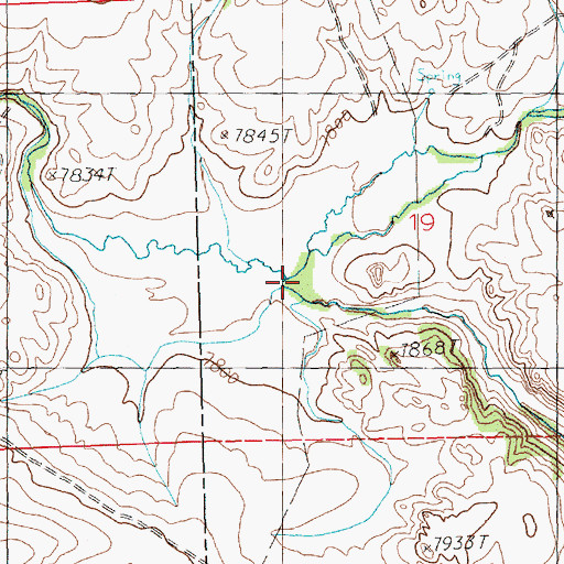 Topographic Map of Blucher Creek, WY