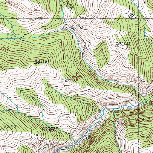 Topographic Map of Little Venus Cutoff Trail, WY