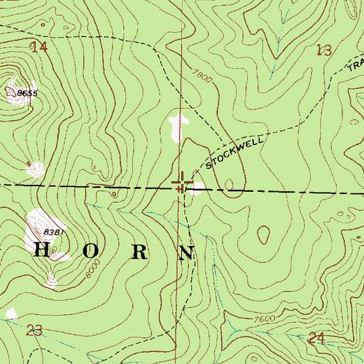 Topographic Map of Stockwell Trail, WY