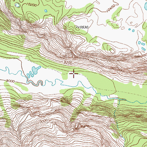 Topographic Map of Roaring Fork Trail, WY