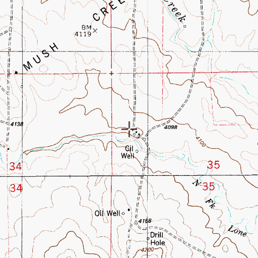 Topographic Map of Borgialli Ranch, WY