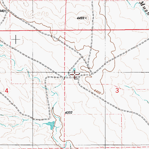 Topographic Map of Cassett Ranch, WY