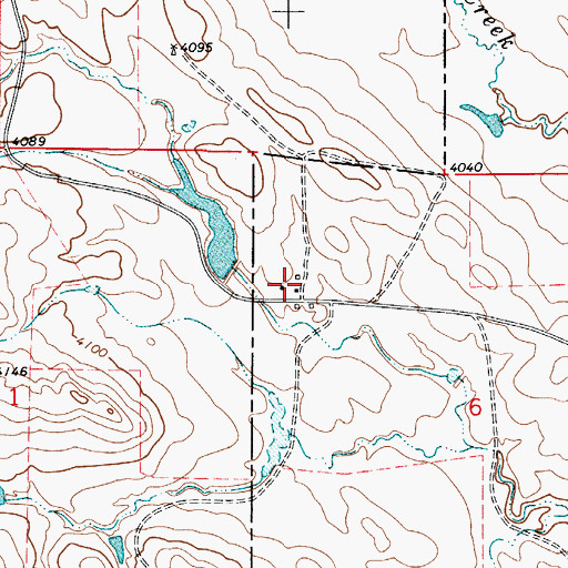 Topographic Map of Jenkins Ranch, WY