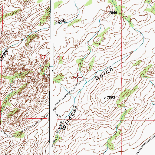 Topographic Map of Bob Garett Cow Camp, WY