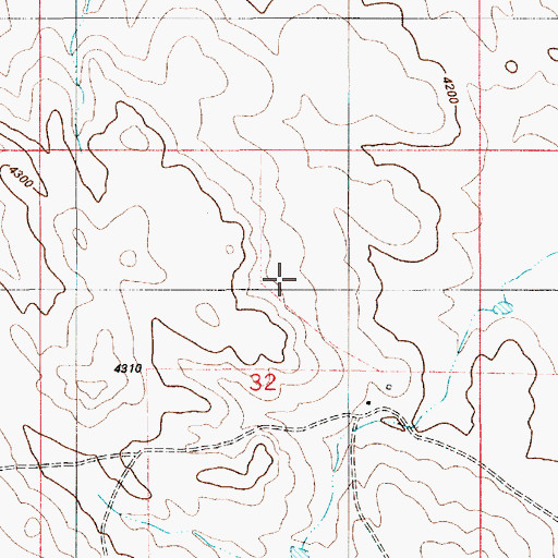 Topographic Map of Weston County, WY