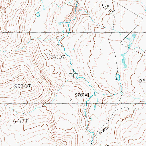 Topographic Map of Reese Creek, WY