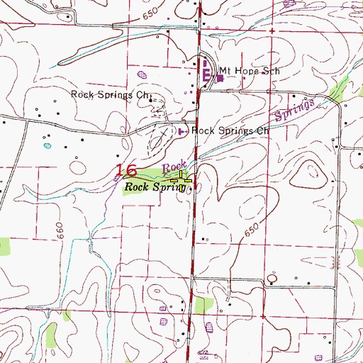 Topographic Map of Rock Spring, AL