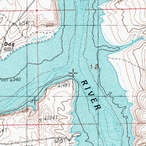 Topographic Map of Blacks Fork, WY