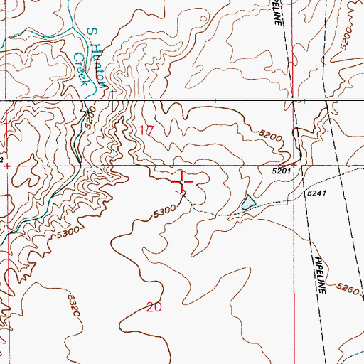 Topographic Map of Beacon Number 8, WY