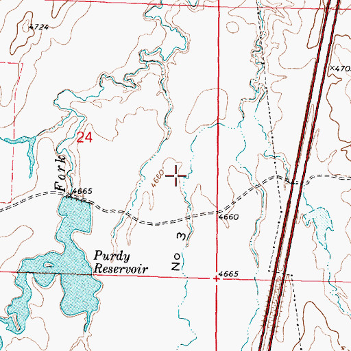 Topographic Map of Draw Number 3, WY