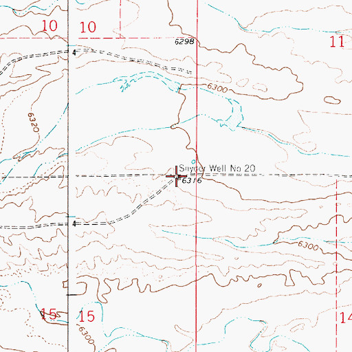 Topographic Map of Snyder Well Number 20, WY