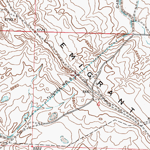Topographic Map of Tunnel Number 6, WY
