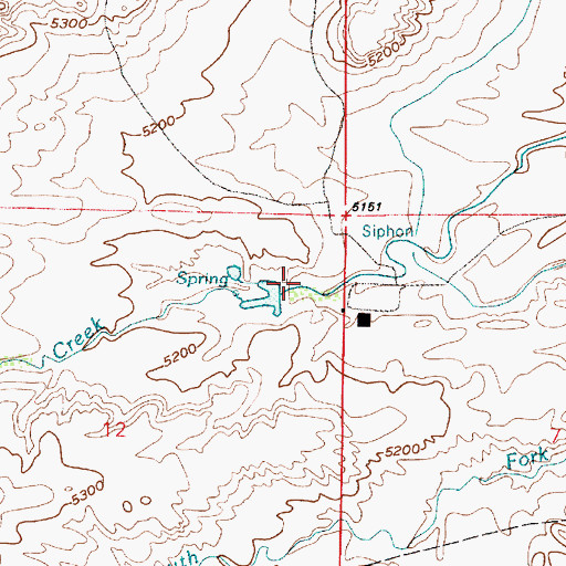 Topographic Map of Bagley Brothers Dam, WY