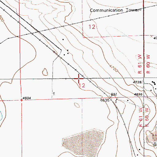 Topographic Map of Crown Reservoir Number 2, WY