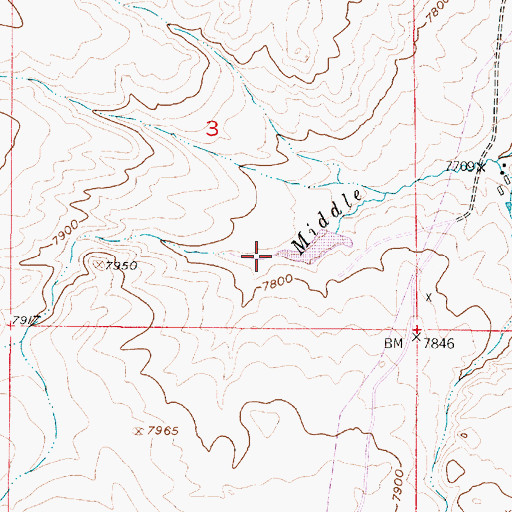 Topographic Map of Bliss Number 1 Dam, WY
