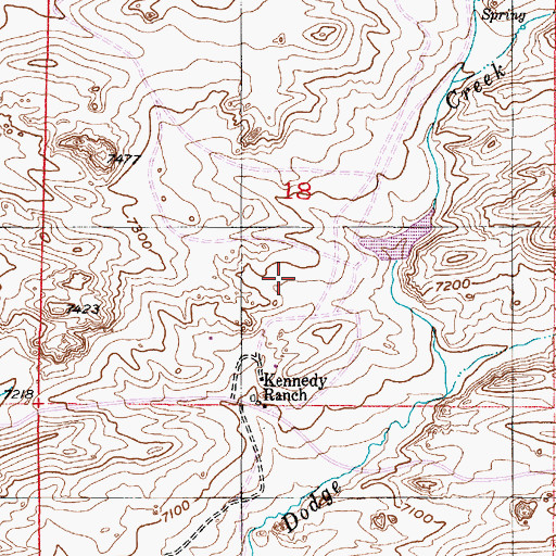 Topographic Map of Kennedy Reservoir Number 1, WY