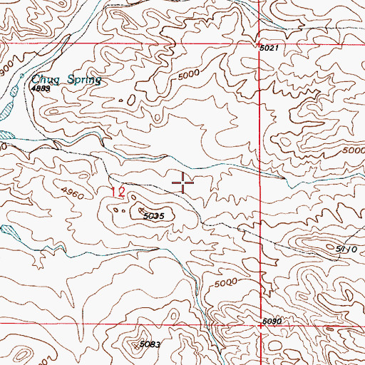 Topographic Map of Hal Reservoir, WY