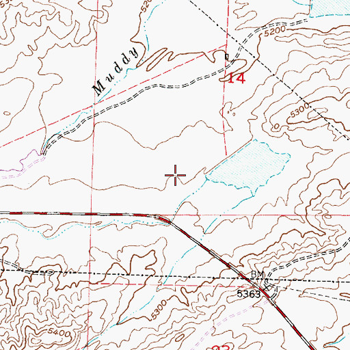 Topographic Map of Nicholaysen Reservoir Number 2, WY