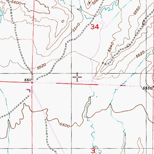 Topographic Map of Blue Bank Dam, WY
