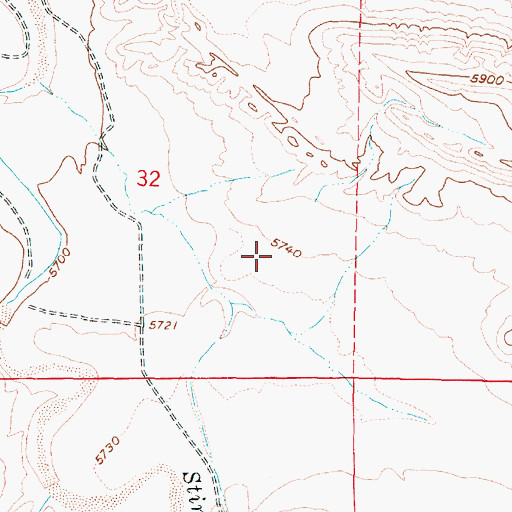Topographic Map of Hansine Reservoir, WY