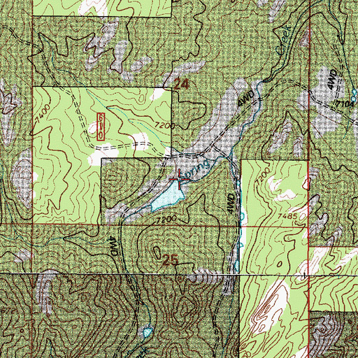 Topographic Map of Dunn Number 1 Dam, WY