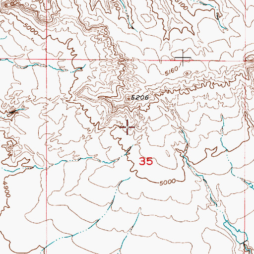 Topographic Map of Clark Reservoir, WY