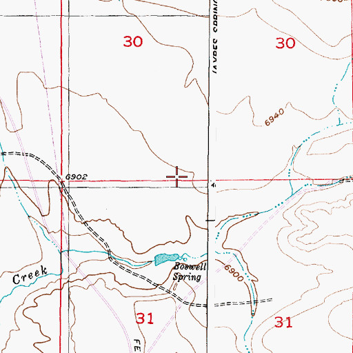 Topographic Map of Gillespie Reservoir, WY