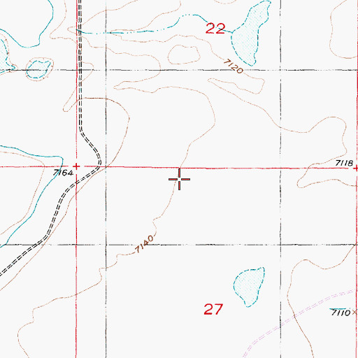 Topographic Map of Dutton Dam, WY