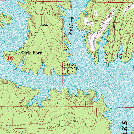 Topographic Map of Slick Ford, AL