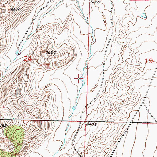 Topographic Map of Cardinell Dam, WY