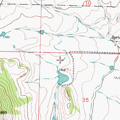 Topographic Map of Sheep Mountain Dam, WY