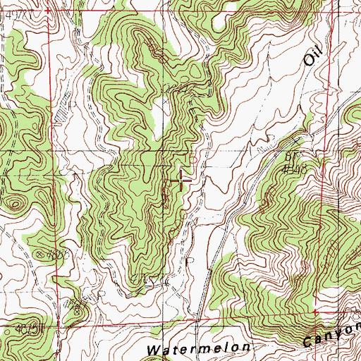 Topographic Map of Big Delaney Reservoir, WY