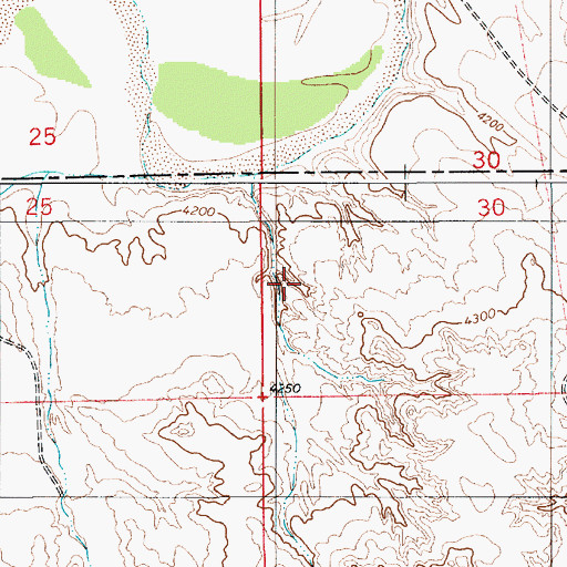 Topographic Map of 4w D5 Dam, WY