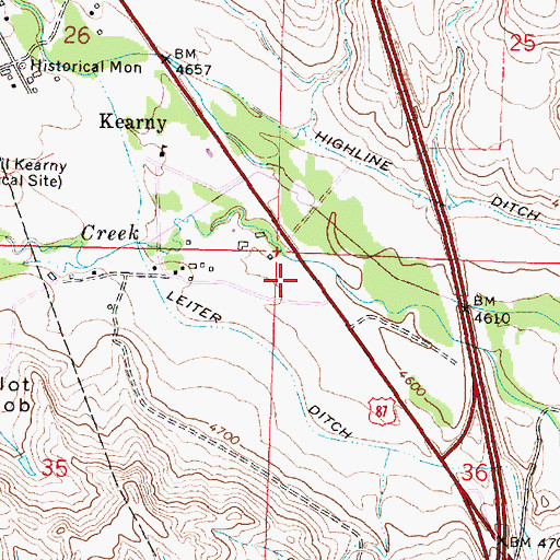 Topographic Map of Reynolds Piney Creek Diversion Dam, WY